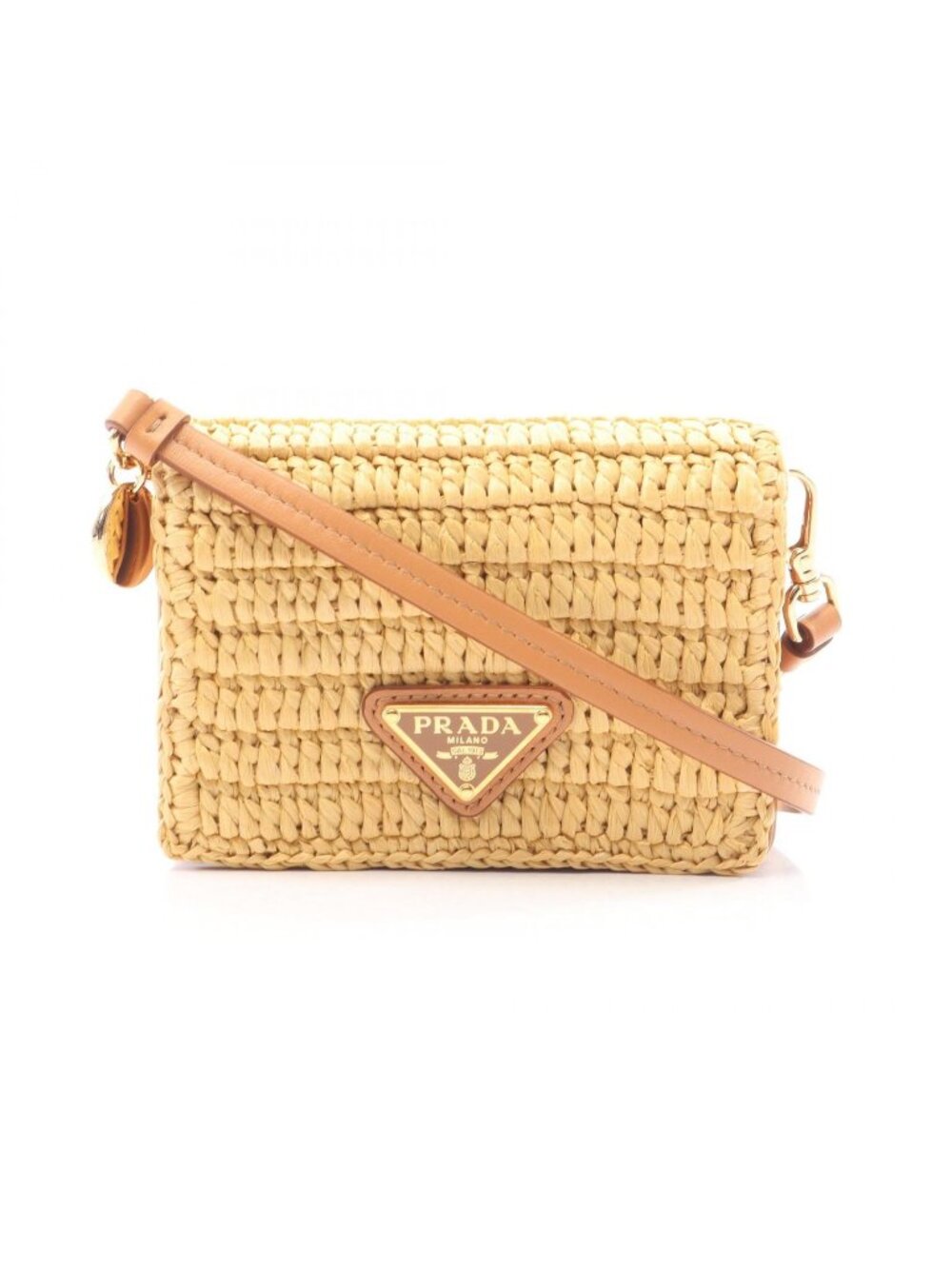 Prada Shoulder Bag Crochet Triangolo Leather